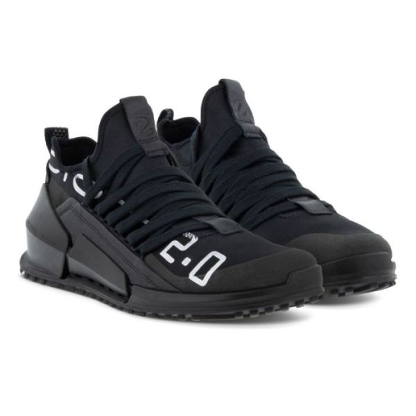 ECCO SHOES -BIOM 2.0 MEN'S LOW TEX BRAND-BLACK/BLACK