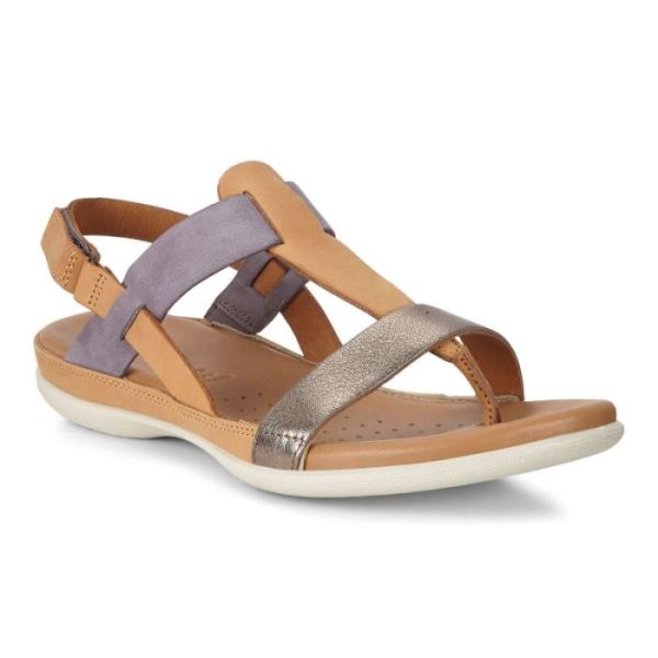 ECCO SHOES -FLASH WOMEN'S SANDAL-STONE METALLIC/LION/DUSK