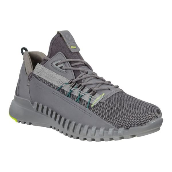 ECCO SHOES -ZIPFLEX MEN'S LOW SHOES-TITANIUM/TITANIUM