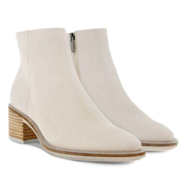 ECCO SHOES -SHAPE 35 SARTORELLE WOMEN'S ANKLE BOOT MID-LIMESTONE