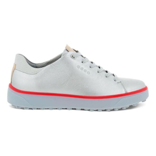ECCO SHOES -WOMEN'S GOLF TRAY LACED SHOES-ALUSILVER