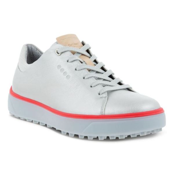 ECCO SHOES -WOMEN'S GOLF TRAY LACED SHOES-ALUSILVER