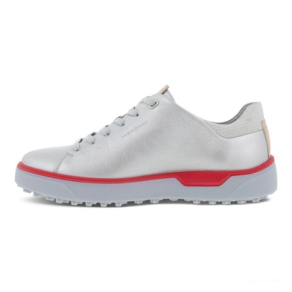 ECCO SHOES -WOMEN'S GOLF TRAY LACED SHOES-ALUSILVER