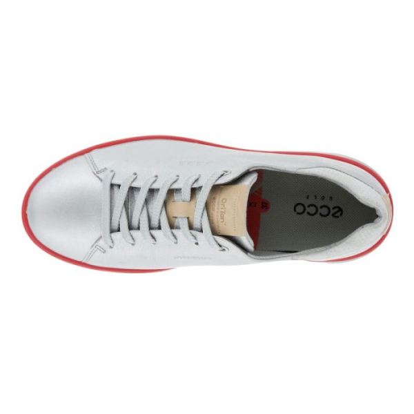 ECCO SHOES -WOMEN'S GOLF TRAY LACED SHOES-ALUSILVER