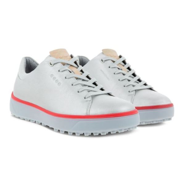 ECCO SHOES -WOMEN'S GOLF TRAY LACED SHOES-ALUSILVER