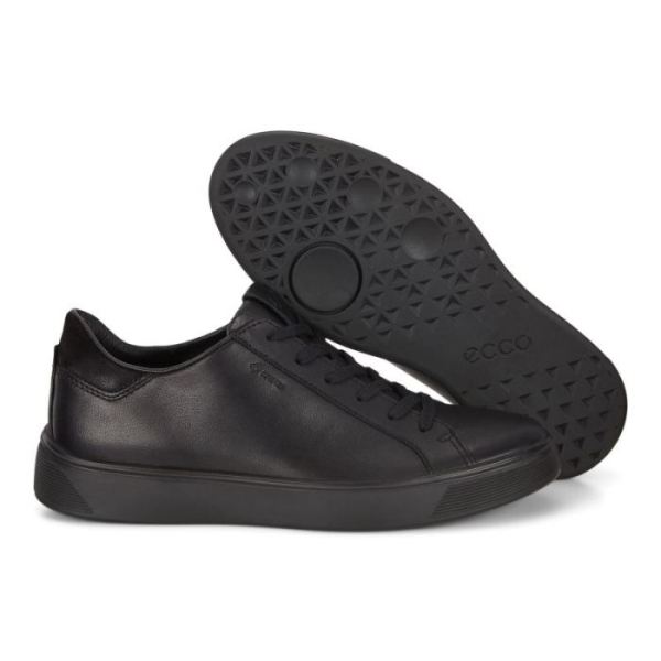 ECCO SHOES -STREET TRAY MEN'S GTX SNEAKER-BLACK