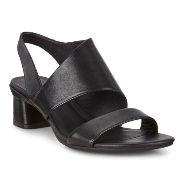 ECCO SHOES -ELEVATE 45 BLOCK HEEL WOMEN'S SANDALS-BLACK