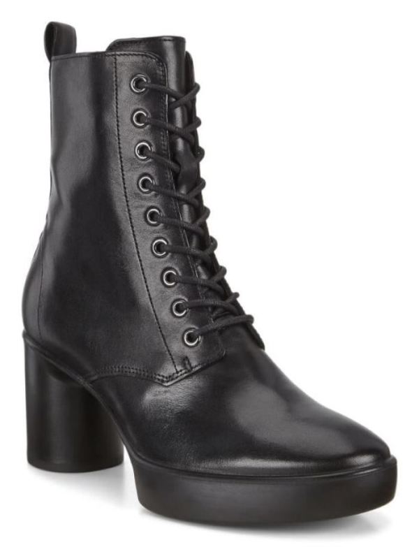 ECCO SHOES -SHAPE SCULPTED MOTION 55 WOMEN'S LACE-UP BOOT-BLACK