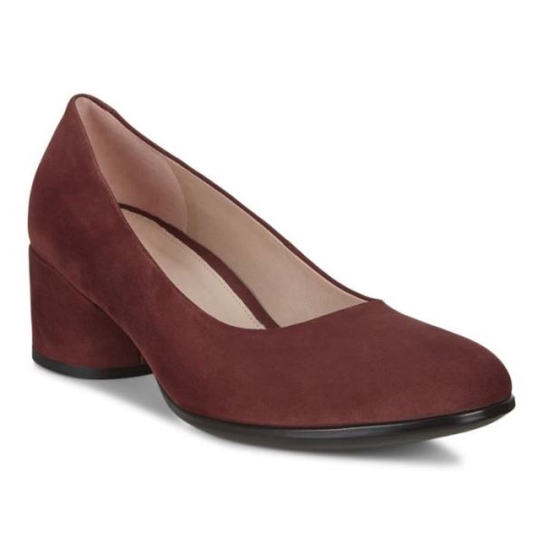 ECCO SHOES -SHAPE 35 MOD BLOCK WOMEN'S PUMP-CHOCOLAT