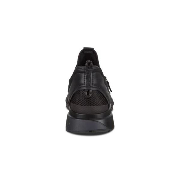 ECCO SHOES -ZIPFLEX MEN'S SLIP-ON SHOES-BLACK/BLACK