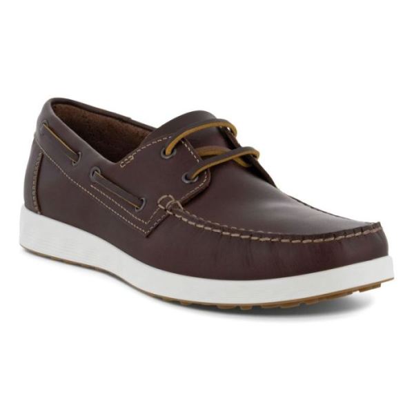 ECCO SHOES -S LITE MEN'S MOC BOAT SHOE-BISON