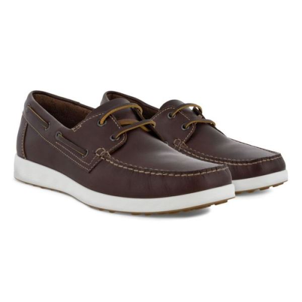 ECCO SHOES -S LITE MEN'S MOC BOAT SHOE-BISON