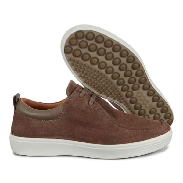 ECCO SHOES -SOFT 7 MEN'S MOCCASINS-DARK CLAY/DARK CLAY