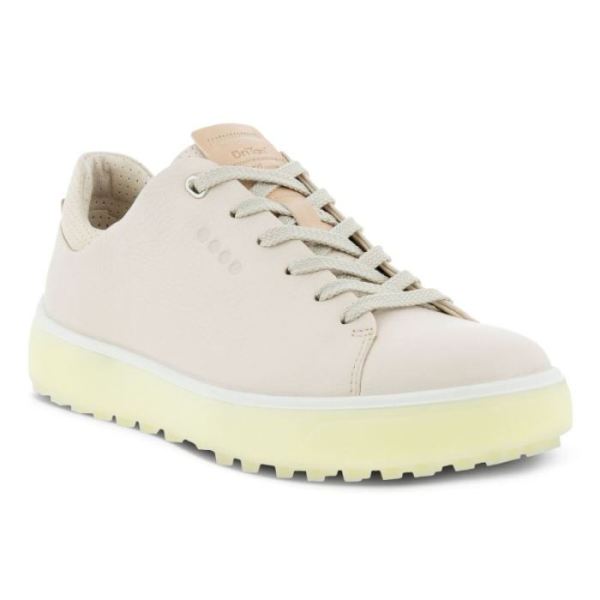 ECCO SHOES -WOMEN'S GOLF TRAY LACED SHOES-LIMESTONE