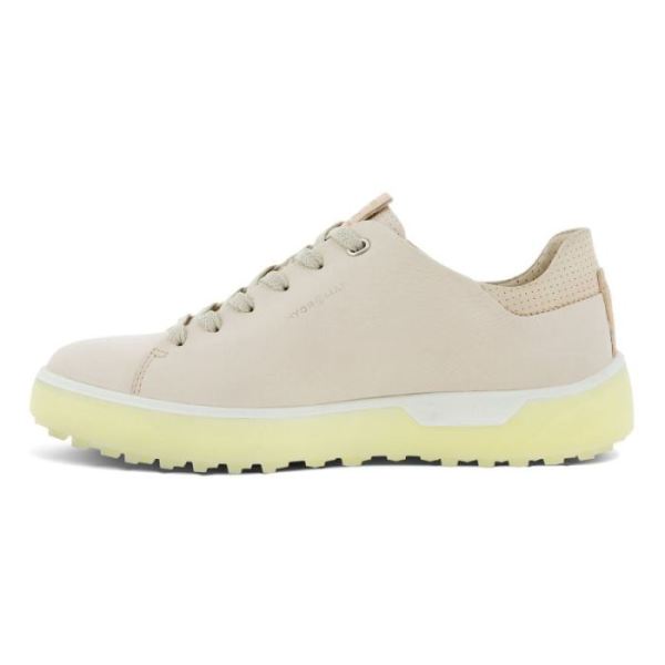 ECCO SHOES -WOMEN'S GOLF TRAY LACED SHOES-LIMESTONE