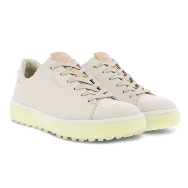 ECCO SHOES -WOMEN'S GOLF TRAY LACED SHOES-LIMESTONE