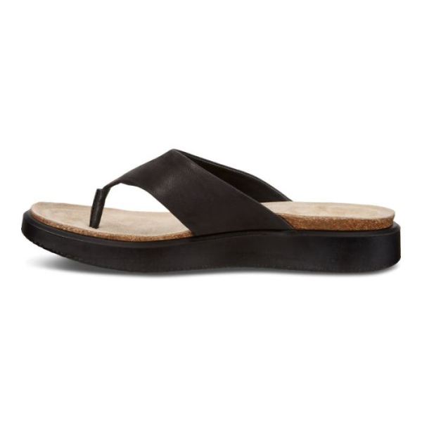 ECCO SHOES -CORKSPHERE WOMEN'S THONG SANDAL-BLACK