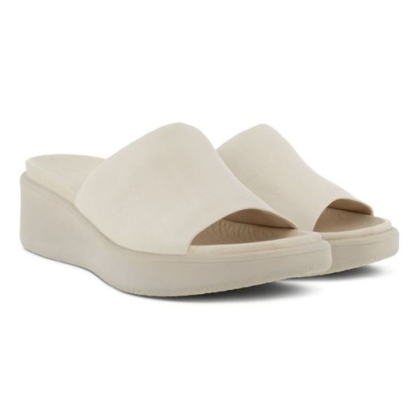 ECCO SHOES -FLOWT LX WOMEN'S WEDGE SANDAL SLIDE-LIMESTONE