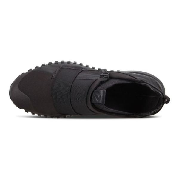 ECCO SHOES -ZIPFLEX MEN'S SLIP-ON SHOES-BLACK/BLACK