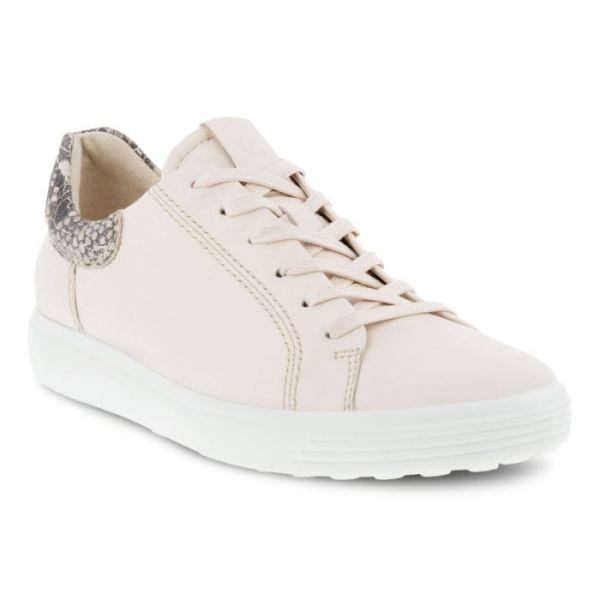 ECCO SHOES -SOFT 7 WOMEN'S STREET SNEAKER 2.0-LIMESTONE/LIMESTONEBLACK