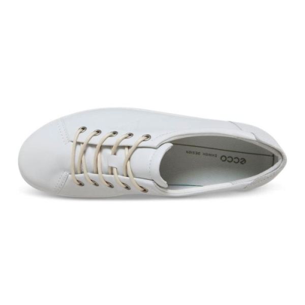 ECCO SHOES -SOFT 2.0 WOMEN'S TIE-WHITE