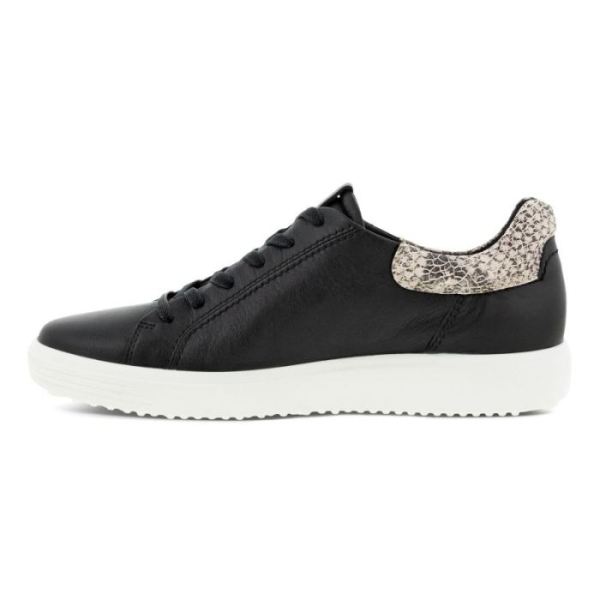 ECCO SHOES -SOFT 7 WOMEN'S STREET SNEAKER 2.0-BLACK/LIMESTONEBLACK