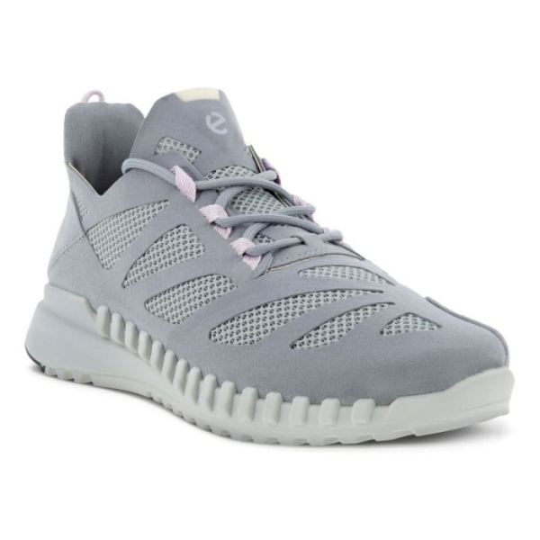 ECCO SHOES -ZIPFLEX WOMEN'S LOW TEX SHOES-SILVER GREY/SILVER GREY