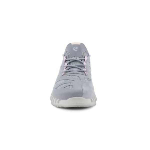 ECCO SHOES -ZIPFLEX WOMEN'S LOW TEX SHOES-SILVER GREY/SILVER GREY