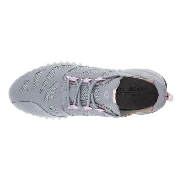 ECCO SHOES -ZIPFLEX WOMEN'S LOW TEX SHOES-SILVER GREY/SILVER GREY