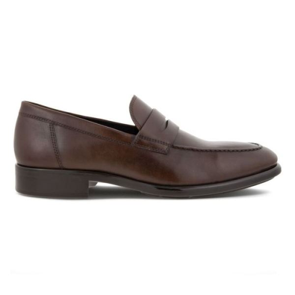 ECCO SHOES -CITYTRAY MEN'S PENNY LOAFER-COCOA BROWN