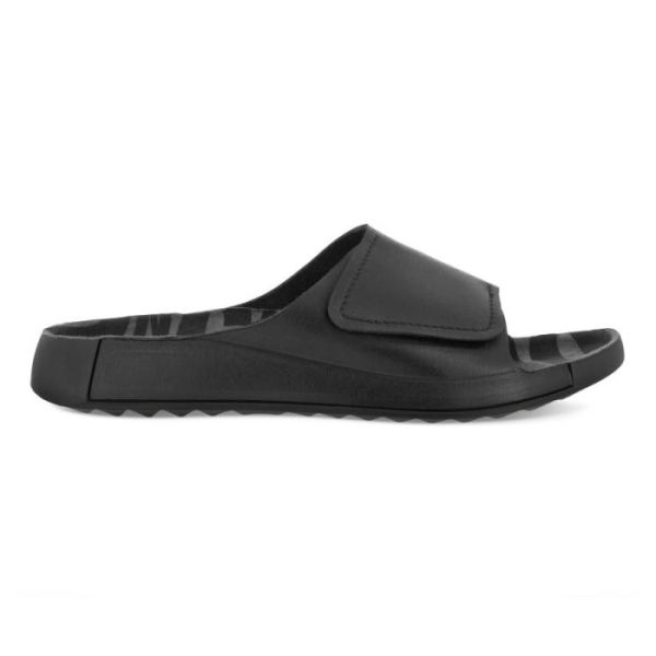 ECCO SHOES -2ND COZMO MEN'S ONE BAND SLIDE-BLACK