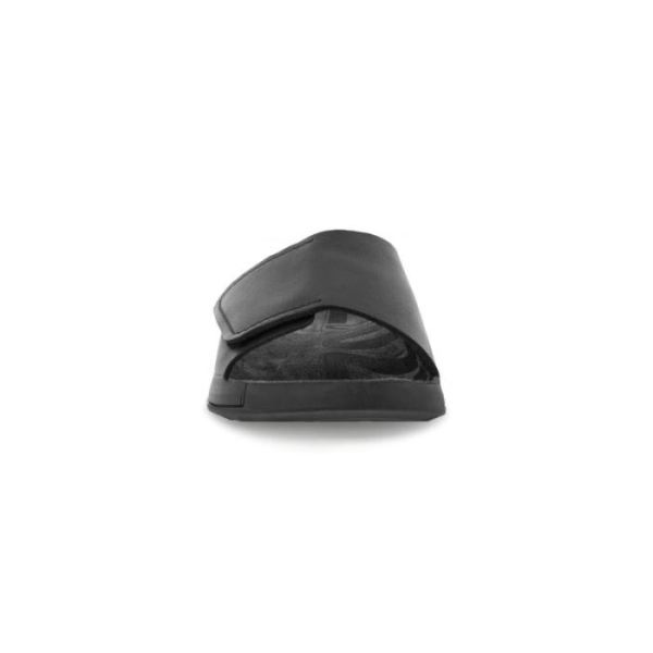 ECCO SHOES -2ND COZMO MEN'S ONE BAND SLIDE-BLACK