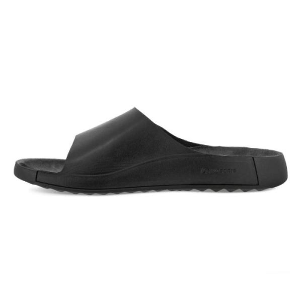 ECCO SHOES -2ND COZMO MEN'S ONE BAND SLIDE-BLACK