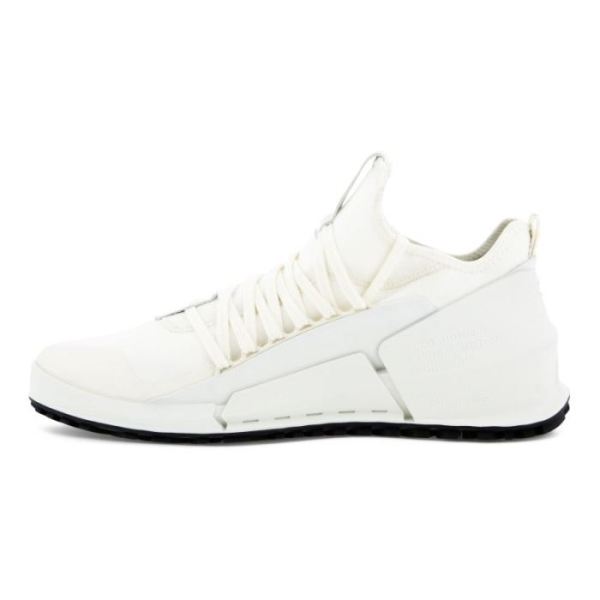 ECCO SHOES -BIOM 2.0 MEN'S LOW TEX BRAND-BRIGHT WHITE/WHITE