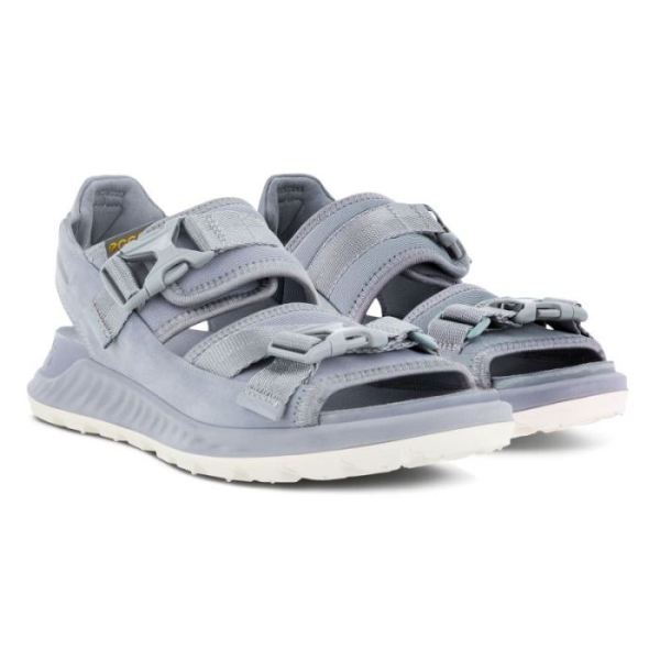 ECCO SHOES -EXOWRAP WOMEN'S 2 STRAP BUCKLE-SILVER GREY/SILVER GREY