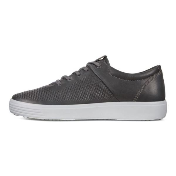 ECCO SHOES -SOFT 7 MEN'S LACE-UP SNEAKERS-TITANIUM