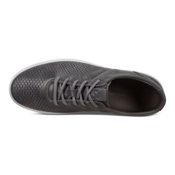 ECCO SHOES -SOFT 7 MEN'S LACE-UP SNEAKERS-TITANIUM