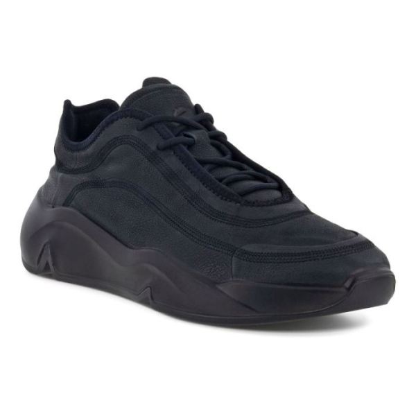 ECCO SHOES -CHUNKY MEN'S SNEAKER RETRO-BLACK