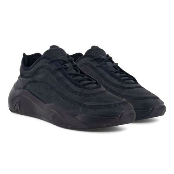 ECCO SHOES -CHUNKY MEN'S SNEAKER RETRO-BLACK