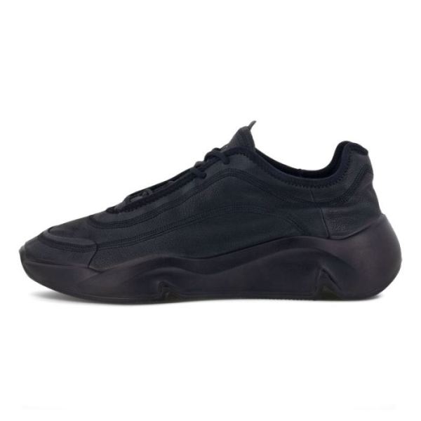 ECCO SHOES -CHUNKY MEN'S SNEAKER RETRO-BLACK