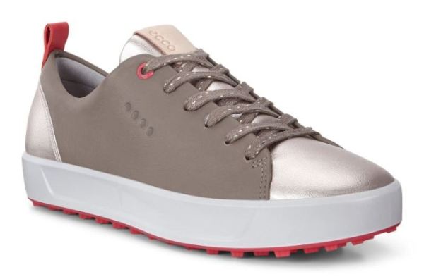 ECCO SHOES -WOMEN'S GOLF SOFT SHOE-WARM GRAY