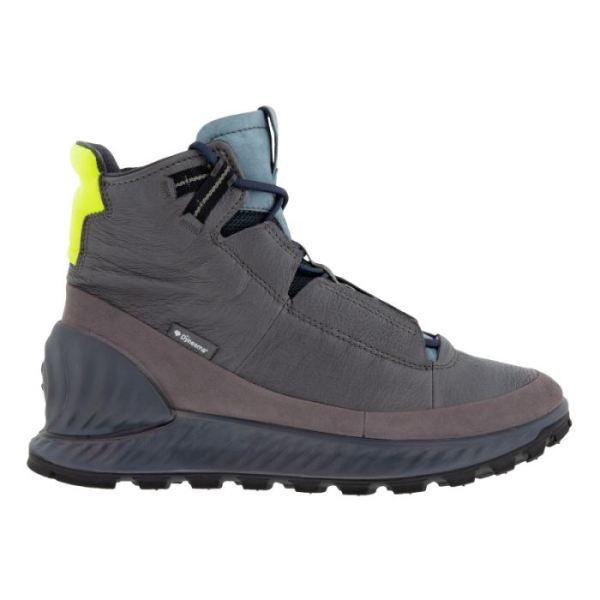 ECCO SHOES -EXOSTRIKE MEN'S HIGH BOOT-GRAVITY/MAGNET/LIMEPUNCH