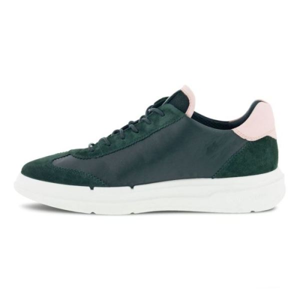 ECCO SHOES -SOFT X WOMEN'S RETRO-INSPIRED SNEAKER-SEA TANGLE/SEA TANGLE/WHITE/SILVER PINK