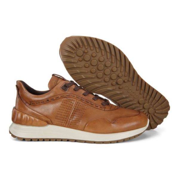 ECCO SHOES -ASTIR MEN'S EMBOSSED SHOES-AMBER