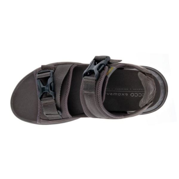 ECCO SHOES -EXOWRAP MEN'S 2 STRAP BUCKLE-SHALE/SHALE