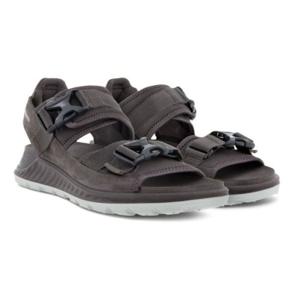 ECCO SHOES -EXOWRAP MEN'S 2 STRAP BUCKLE-SHALE/SHALE