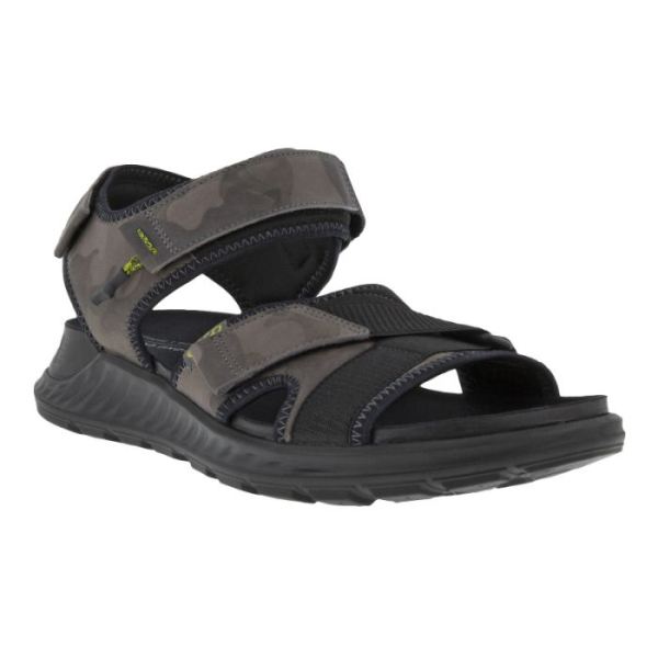 ECCO SHOES -EXOWRAP MEN'S 3STRAP-TITANIUM/MAGNET