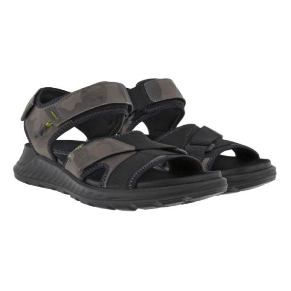 ECCO SHOES -EXOWRAP MEN'S 3STRAP-TITANIUM/MAGNET