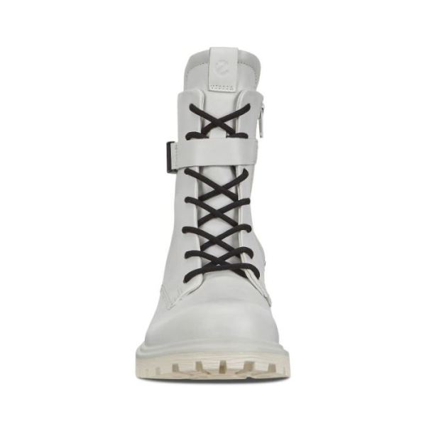 ECCO SHOES -TREDTRAY WOMEN'S MID-CUT BUCKLED BOOT-BRIGHT WHITE