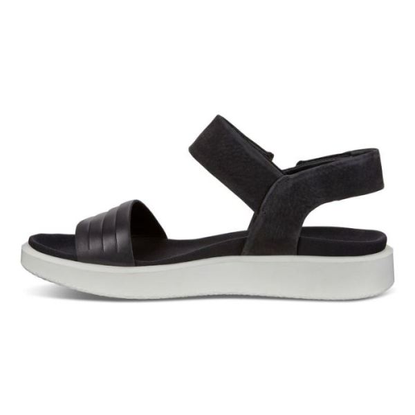 ECCO SHOES -FLOWT WOMEN'S FLAT SANDAL-BLACK/BLACK